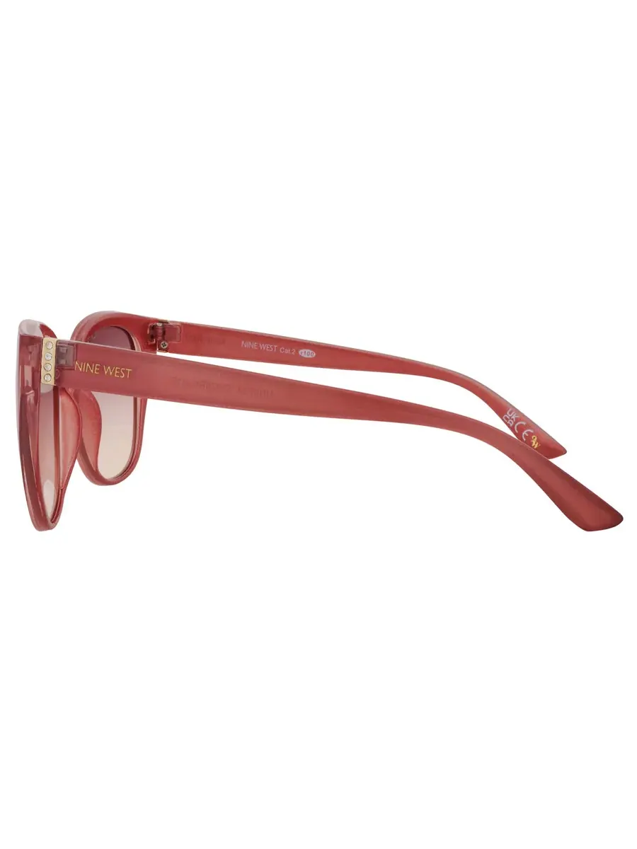 Солнцезащитные очки для женщин Nine West 53926RNJ616 коричневые «кошачий глаз» 10269323.KHL — изображение 4 из 4, красный