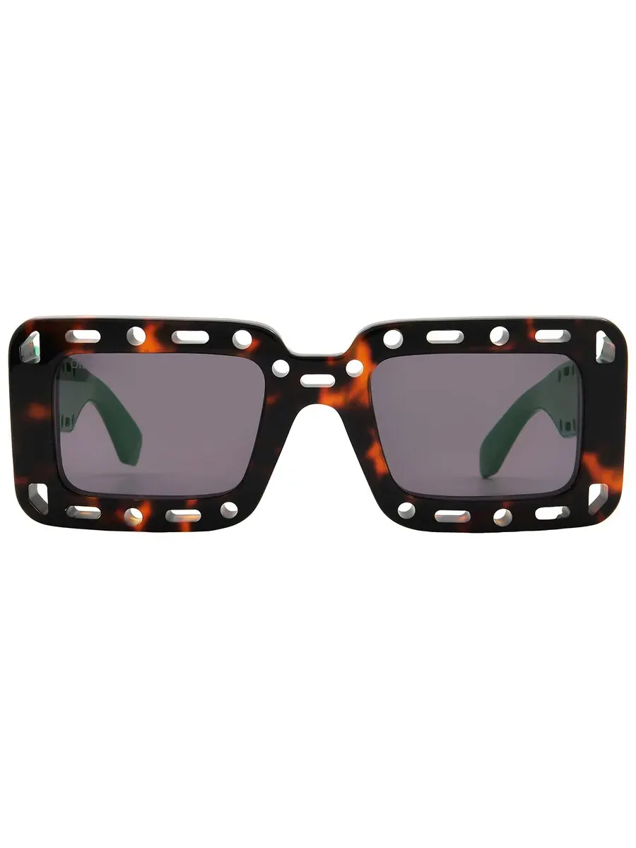 Солнцезащитные очки Off-White Atlantic Full Smoke прямоугольной формы, унисекс, OERI025 6007 52
