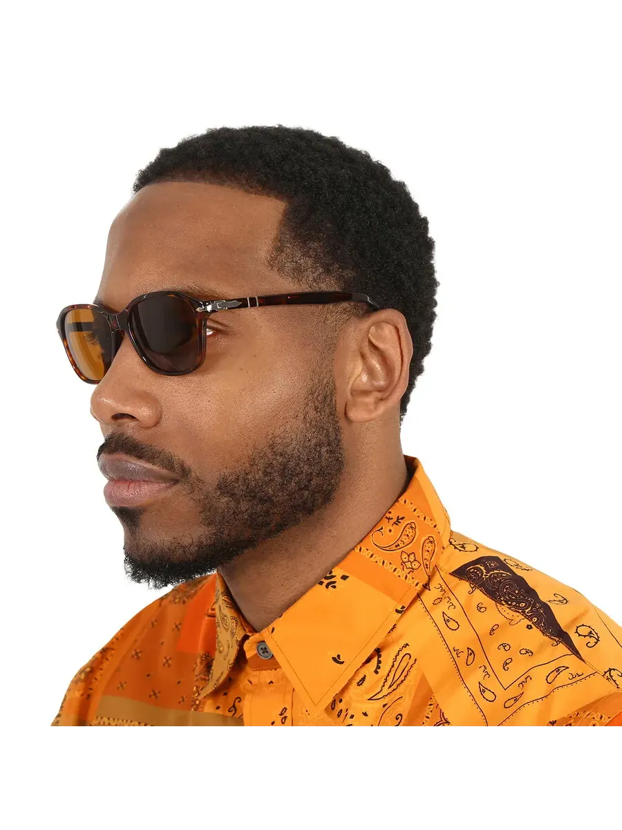 Солнцезащитные очки Persol Brown Square унисекс PO3244S 24/33 53 — изображение 2 из 5, хавана