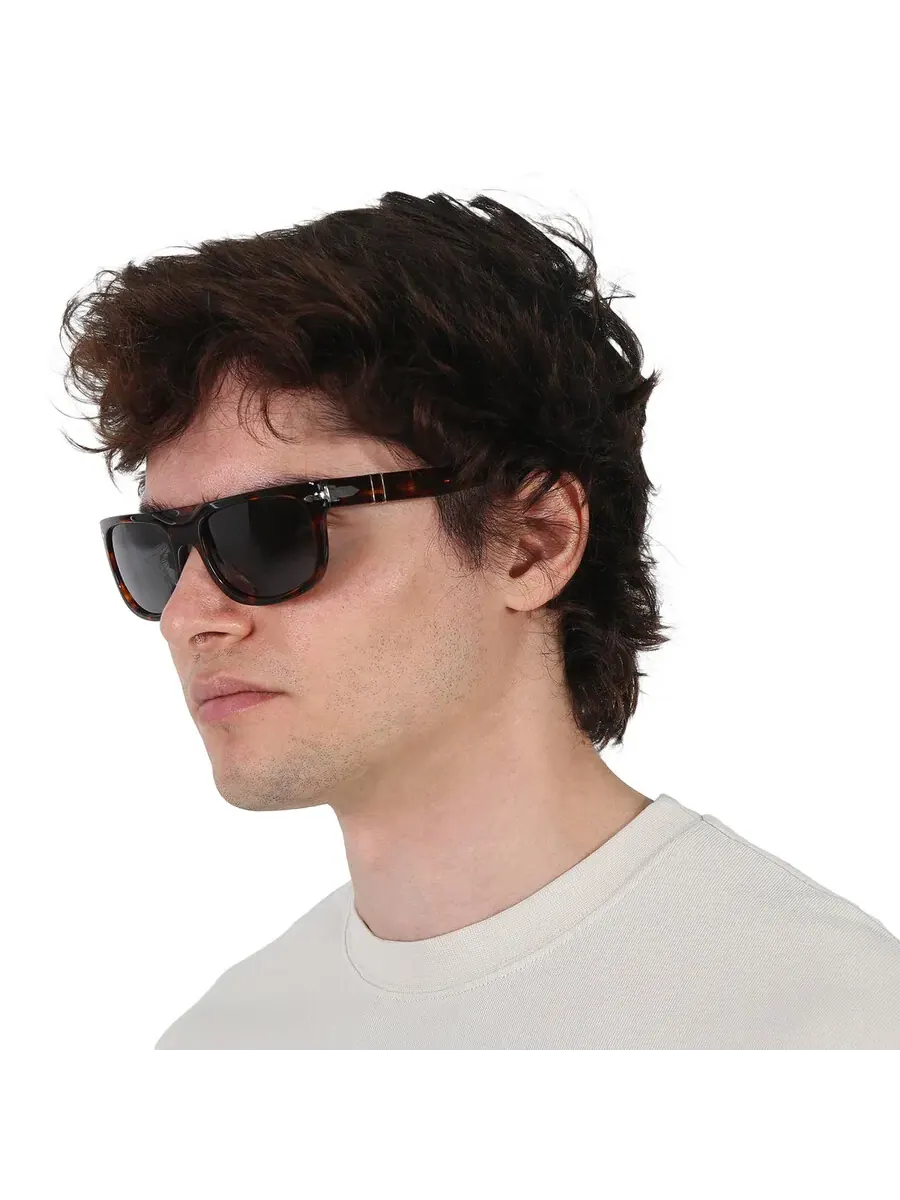 Мужские солнцезащитные очки Persol темно-серые прямоугольные PO3271S 24/48 55 — изображение 2 из 6, хавана