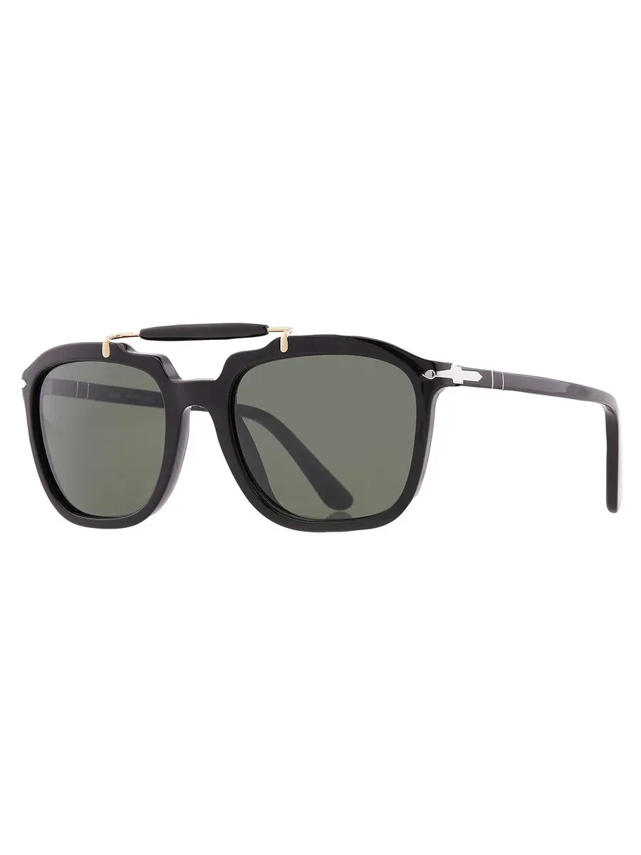 Солнцезащитные очки Persol Green Navigator унисекс PO0203S 95/31 55 — изображение 2 из 5, черный