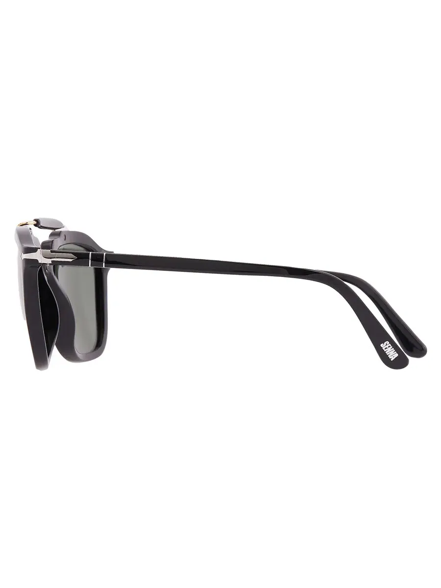 Солнцезащитные очки Persol Green Navigator унисекс PO0203S 95/31 55 — изображение 4 из 5, черный