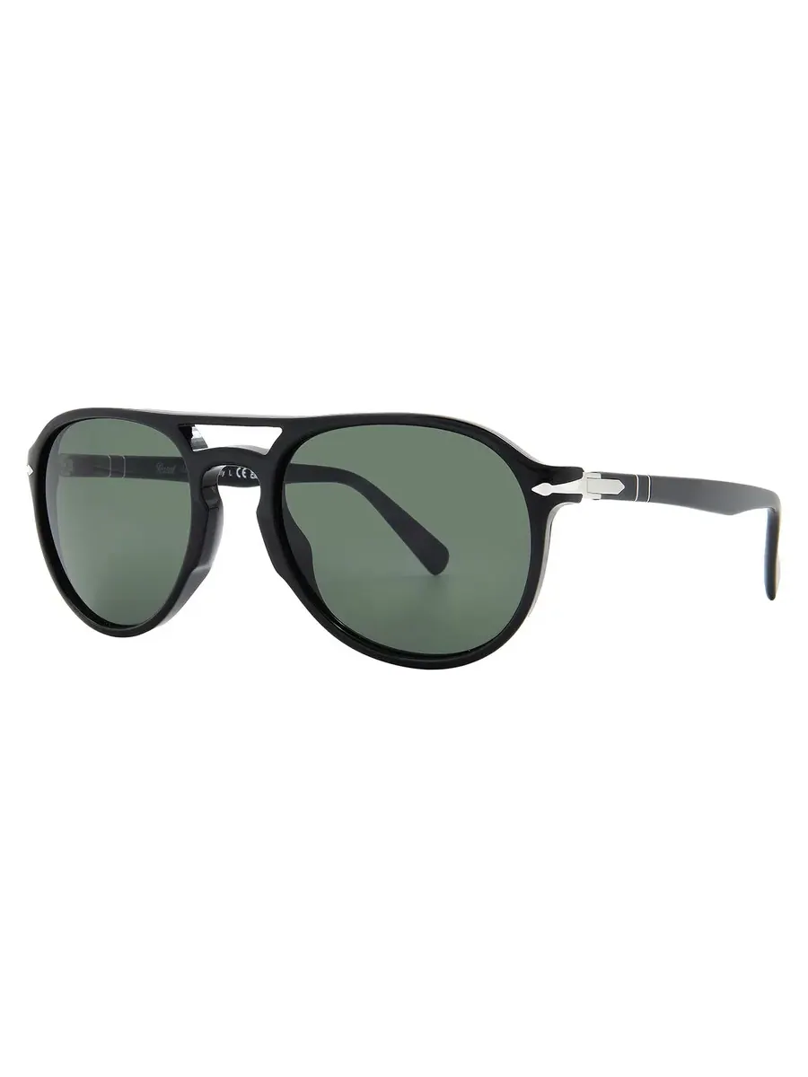 Солнцезащитные очки Persol Green Pilot унисекс PO3235S 95/31 55 — изображение 2 из 5, черный