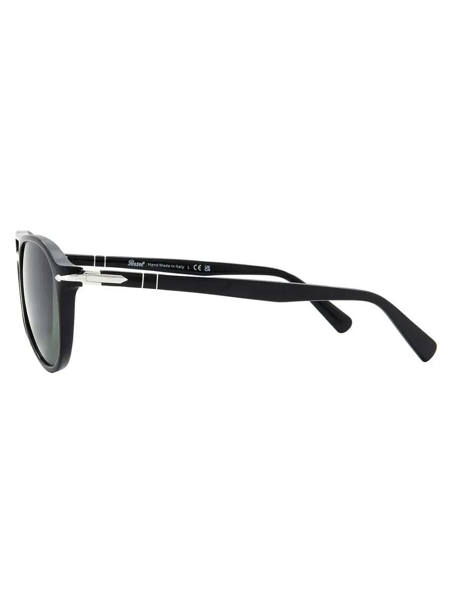 Солнцезащитные очки Persol Green Pilot унисекс PO3235S 95/31 55 — изображение 3 из 5, черный