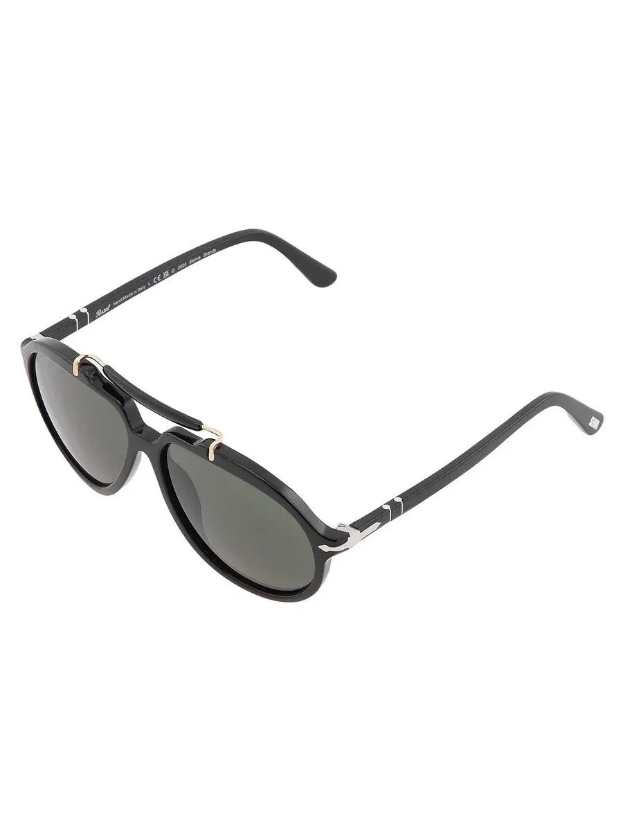 Солнцезащитные очки Persol Green Pilot унисекс PO0202S 95/31 57 — изображение 3 из 5, черный