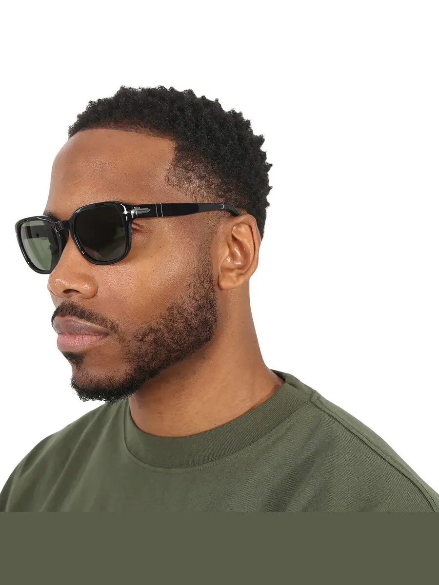 Солнцезащитные очки Persol Green Square унисекс PO3305S 95/31 54 — изображение 2 из 6, черный