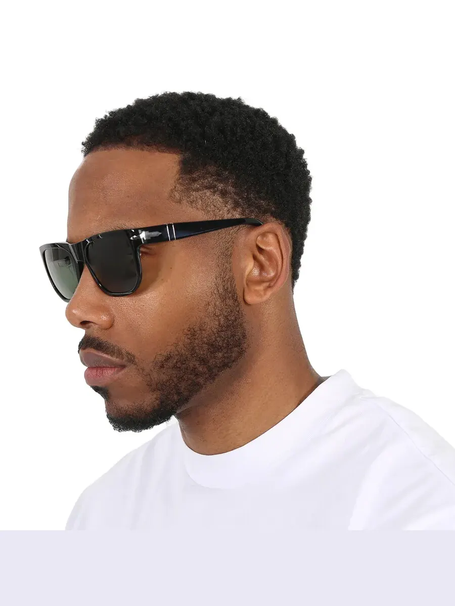 Солнцезащитные очки Persol Green Square унисекс PO3306S 95/31 55 — изображение 2 из 6, черный