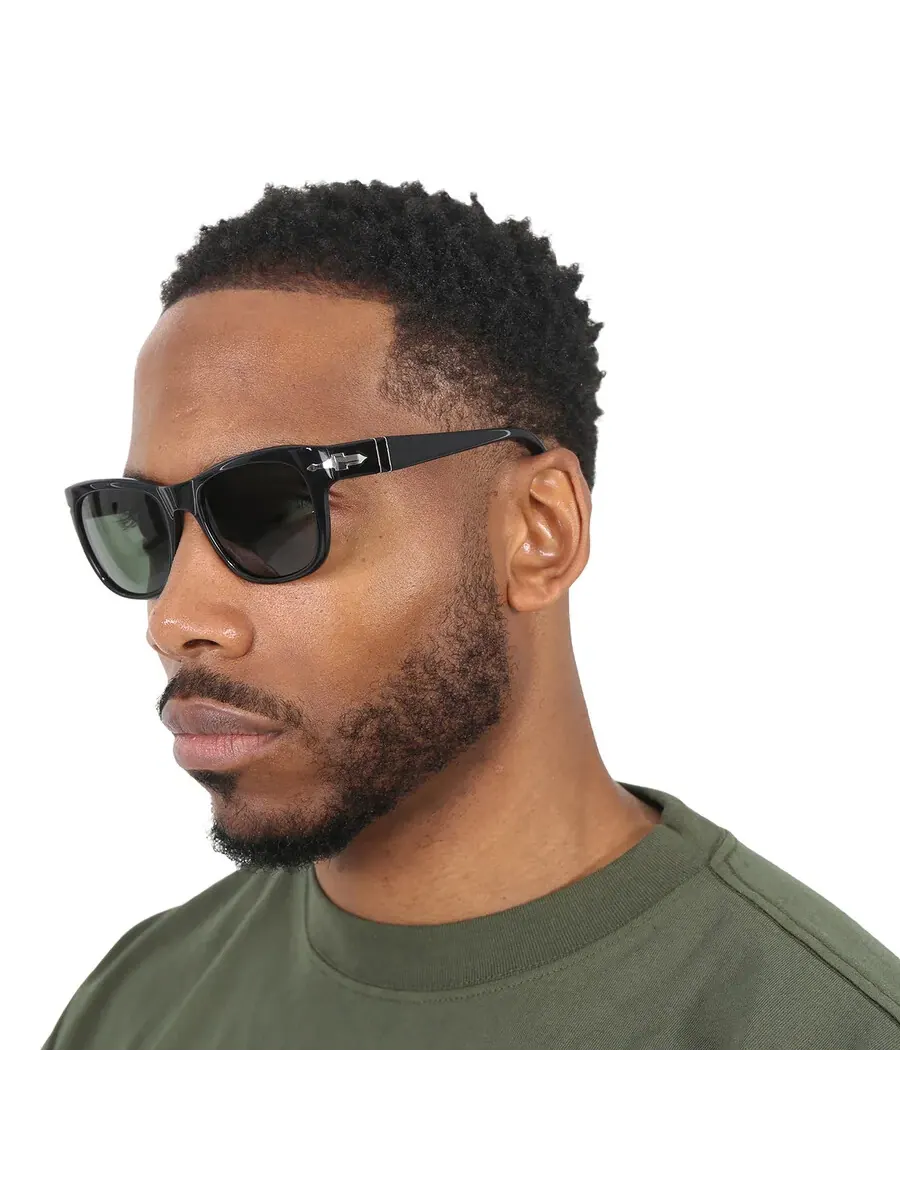 Солнцезащитные очки Persol Green Square унисекс PO3313S 95/31 55 — изображение 2 из 6, черный
