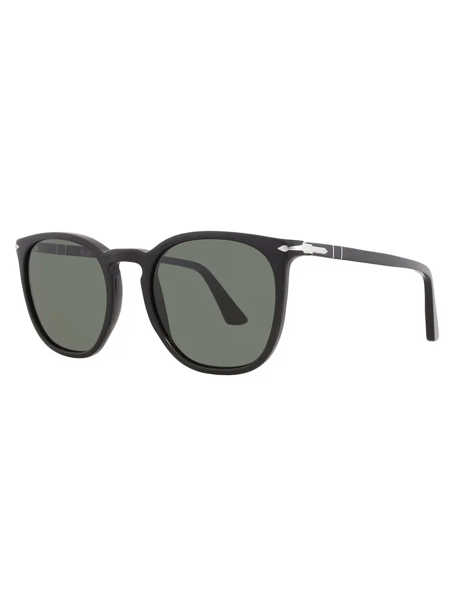 Солнцезащитные очки Persol Green Square Unisex PO3316S 95/31 52 — изображение 2 из 5, черный