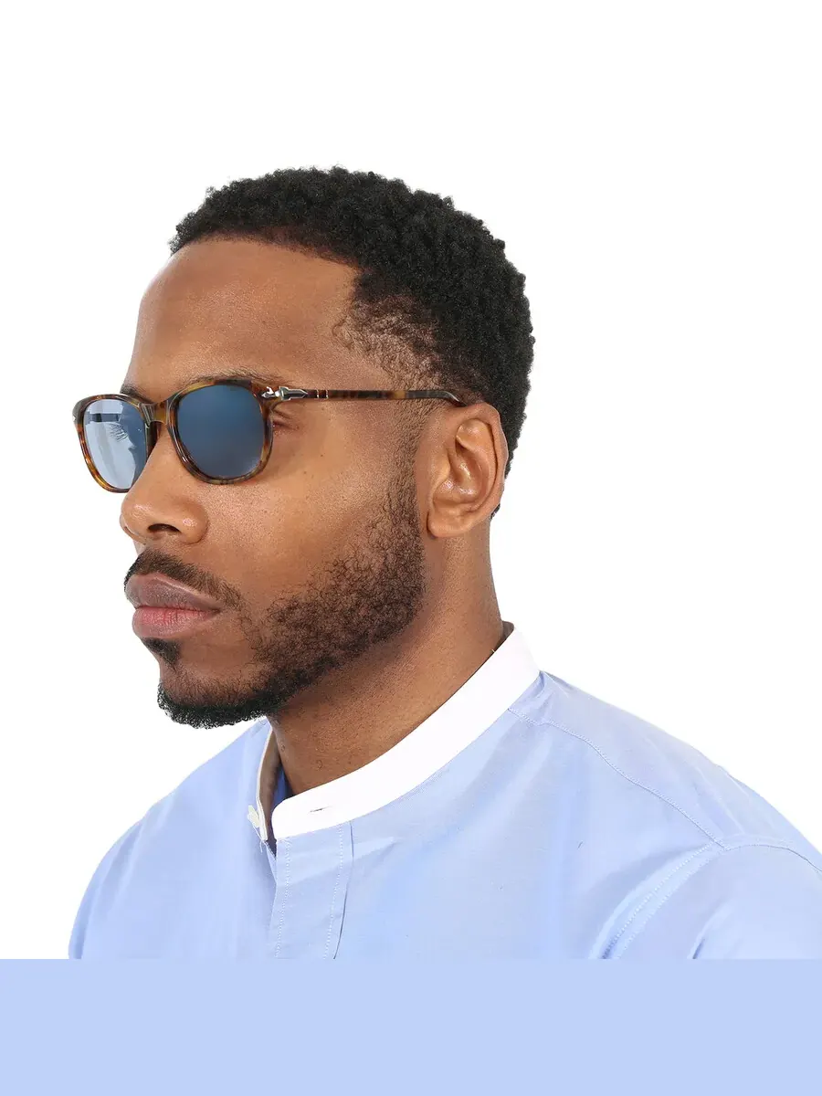 Солнцезащитные очки Persol Light Blue прямоугольной формы унисекс PO1935S 108/56 53 — изображение 2 из 6, кофейный