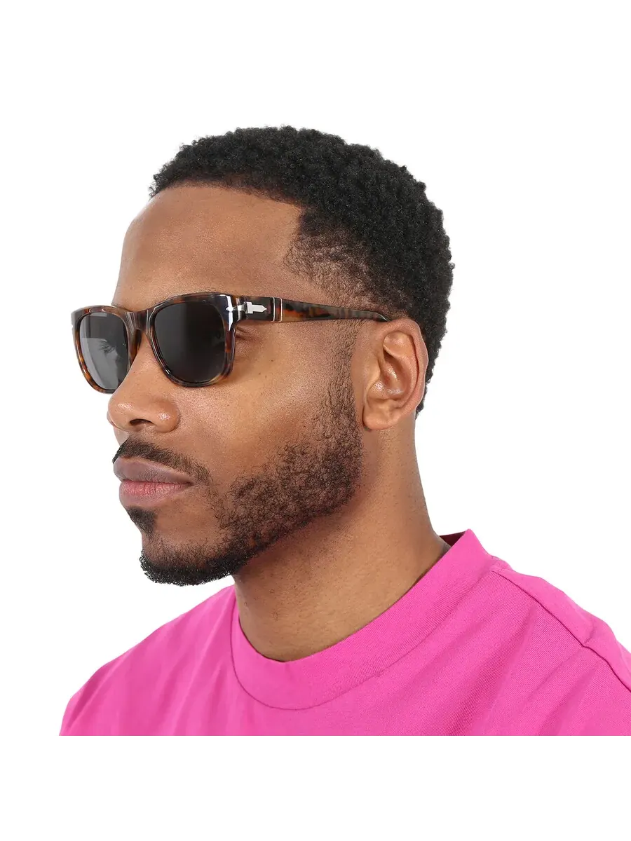 Поляризованные черные квадратные солнцезащитные очки Persol унисекс PO3313S 108/48 52 — изображение 2 из 6, кофейный