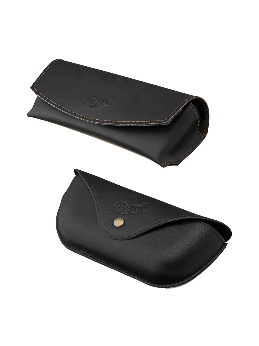 Поляризованные черные квадратные солнцезащитные очки Persol унисекс PO3313S 108/48 52 — изображение 6 из 6, кофейный