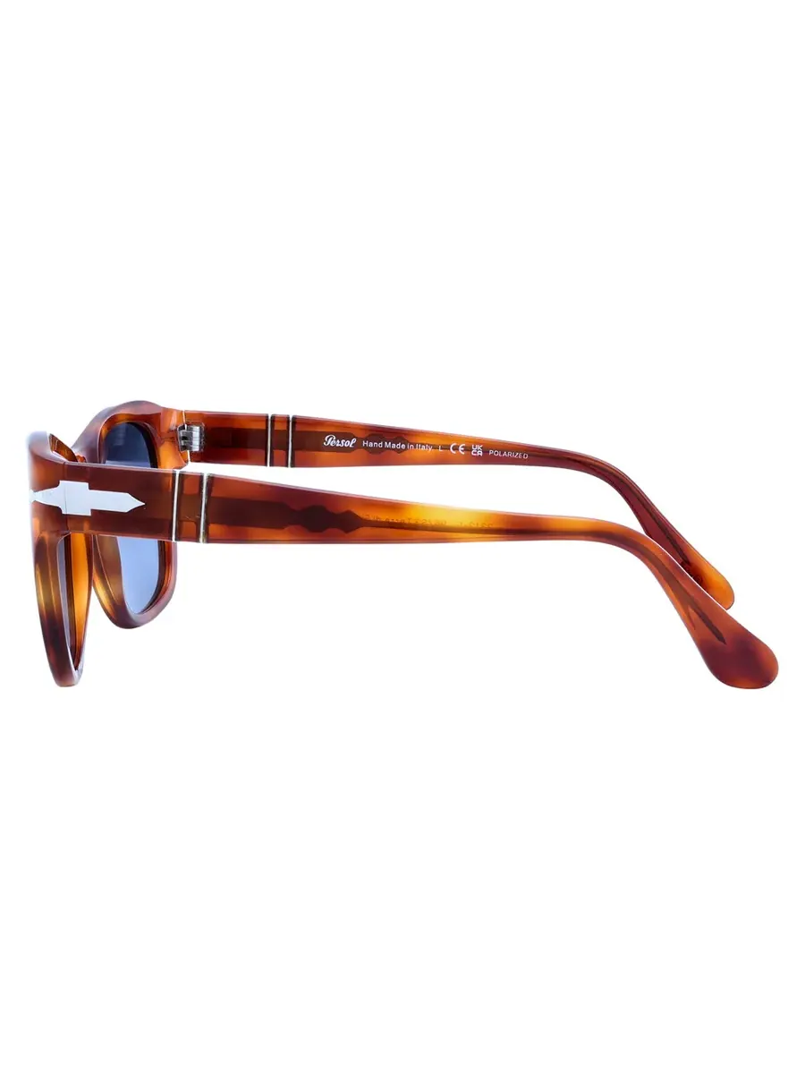 Поляризованные синие градиентные квадратные солнцезащитные очки Persol унисекс PO3313S 96/S3 52 — изображение 5 из 6, синий