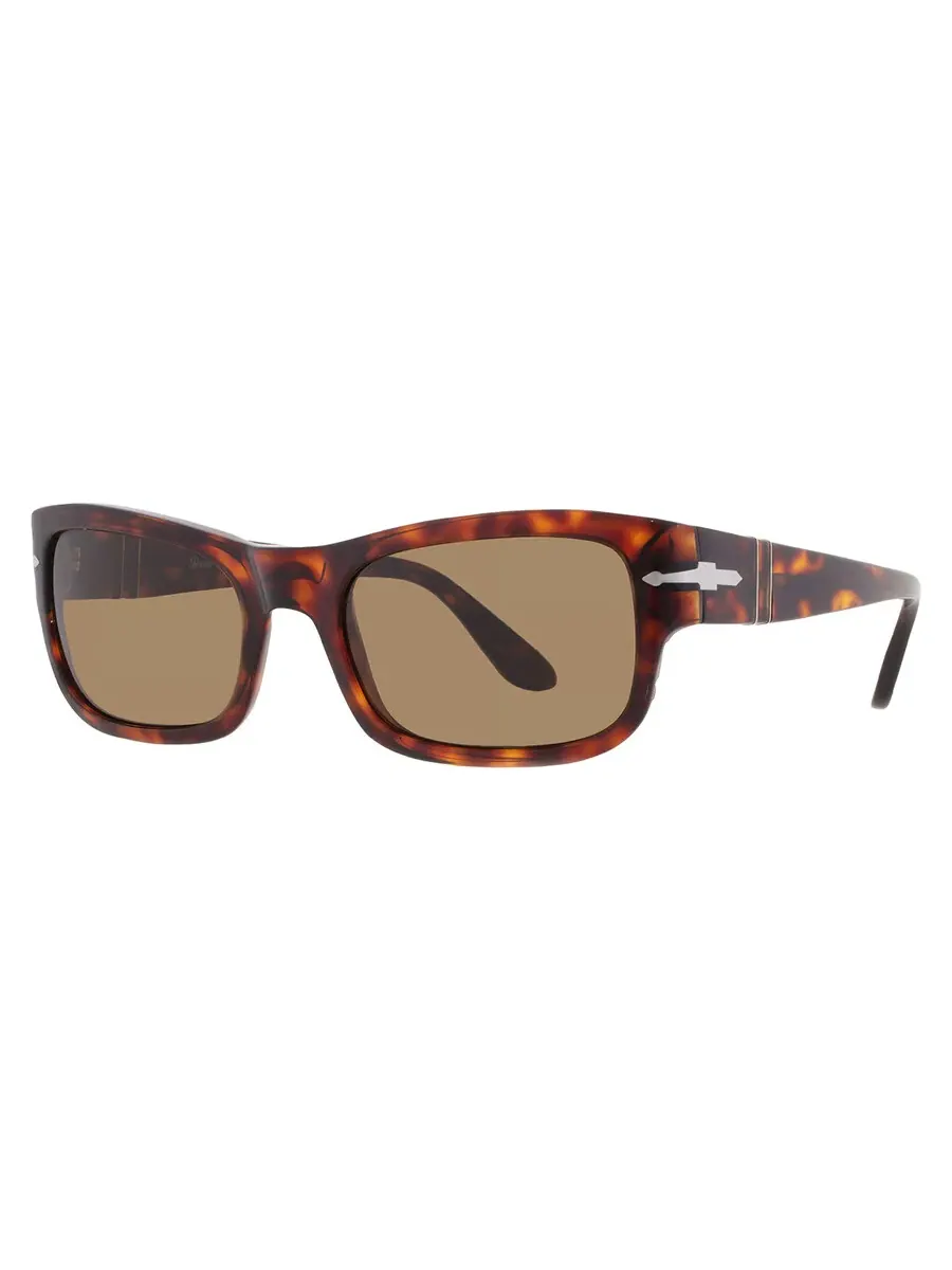 Поляризованные коричневые прямоугольные солнцезащитные очки Persol унисекс PO3326S 24/57 57 — изображение 2 из 5, хавана