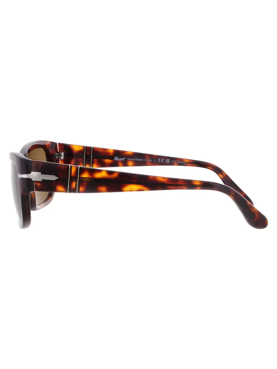 Поляризованные коричневые прямоугольные солнцезащитные очки Persol унисекс PO3326S 24/57 57 — изображение 4 из 5, хавана