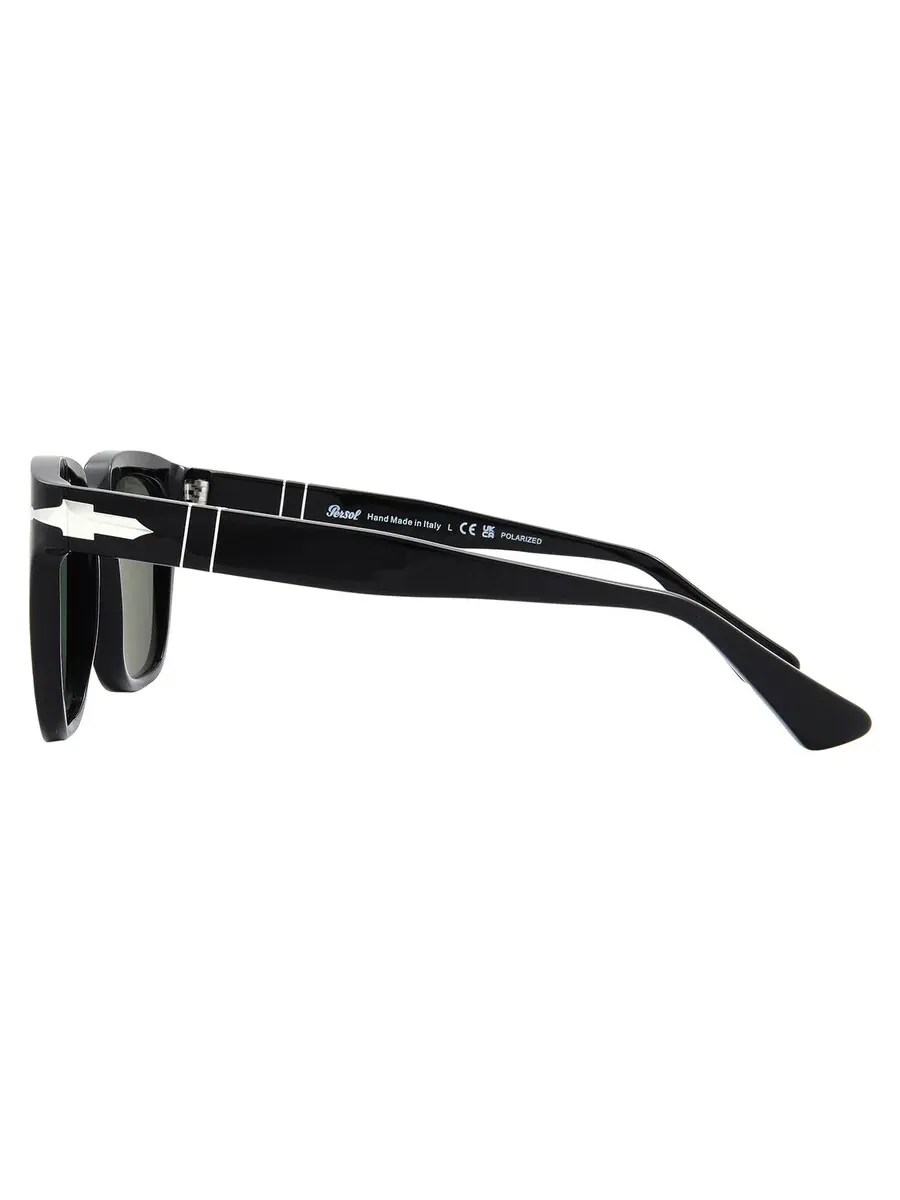 Поляризованные зеленые квадратные солнцезащитные очки унисекс Persol PO3323S 95/58 53 — изображение 3 из 5, черный