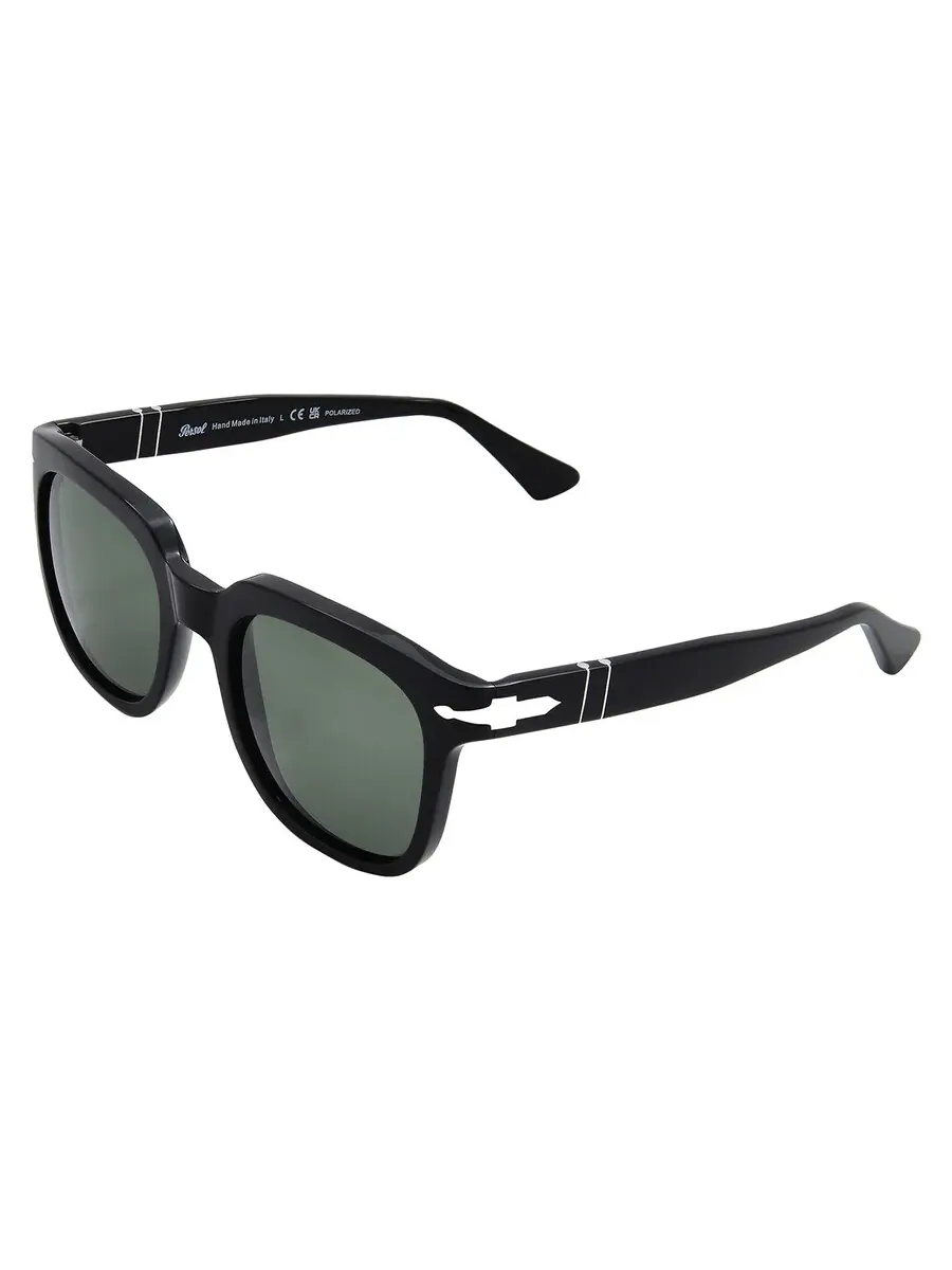 Поляризованные зеленые квадратные солнцезащитные очки унисекс Persol PO3323S 95/58 53 — изображение 4 из 5, черный