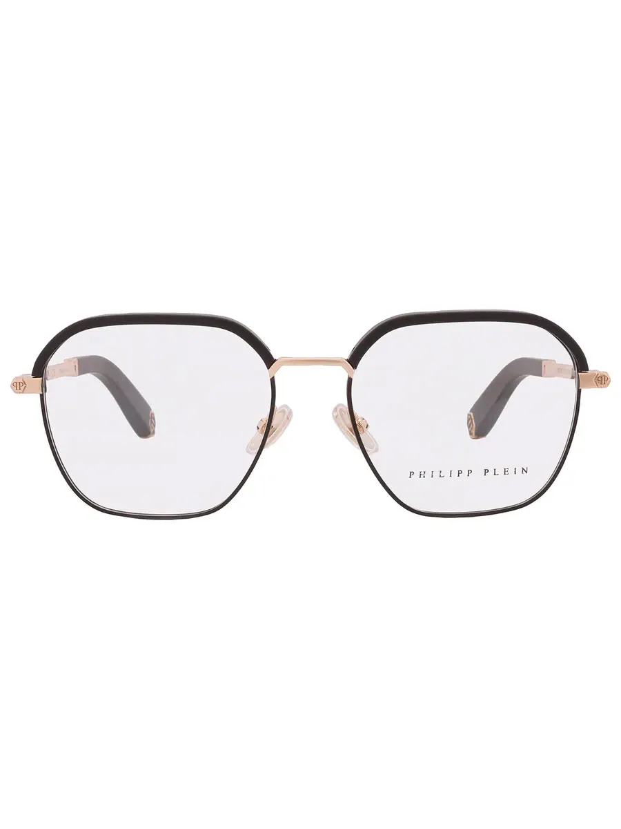 Мужские очки Philipp Plein Demo Geometric VPP017M 0302, черный/золотой