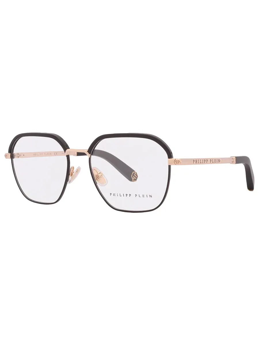 Мужские очки Philipp Plein Demo Geometric VPP017M 0302, черный/золотой — изображение 2 из 4, черный/золотистый
