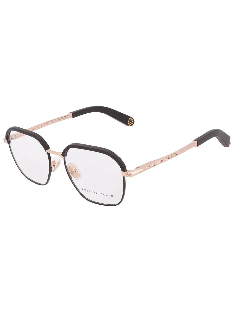 Мужские очки Philipp Plein Demo Geometric VPP017M 0302, черный/золотой — изображение 3 из 4, черный/золотистый