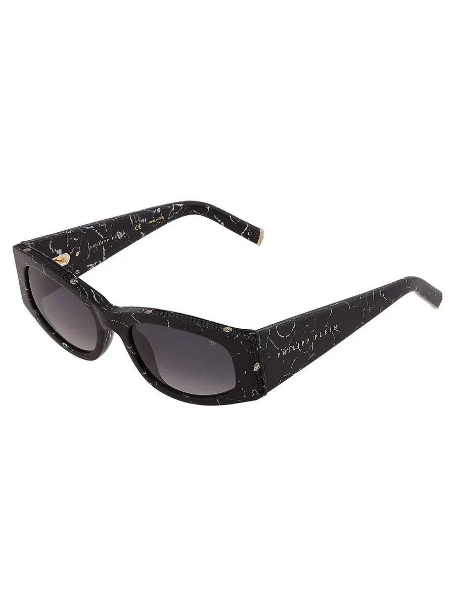 Серые градиентные овальные женские солнцезащитные очки Philipp Plein SPP025S 0869 55 — изображение 4 из 5, серый