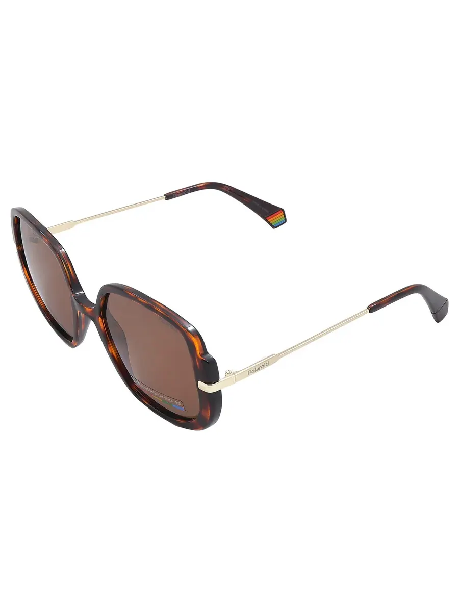 Женские солнцезащитные очки Polaroid Bronze Butterfly PLD 6181/S 0086/SP 53 — изображение 4 из 5, хавана