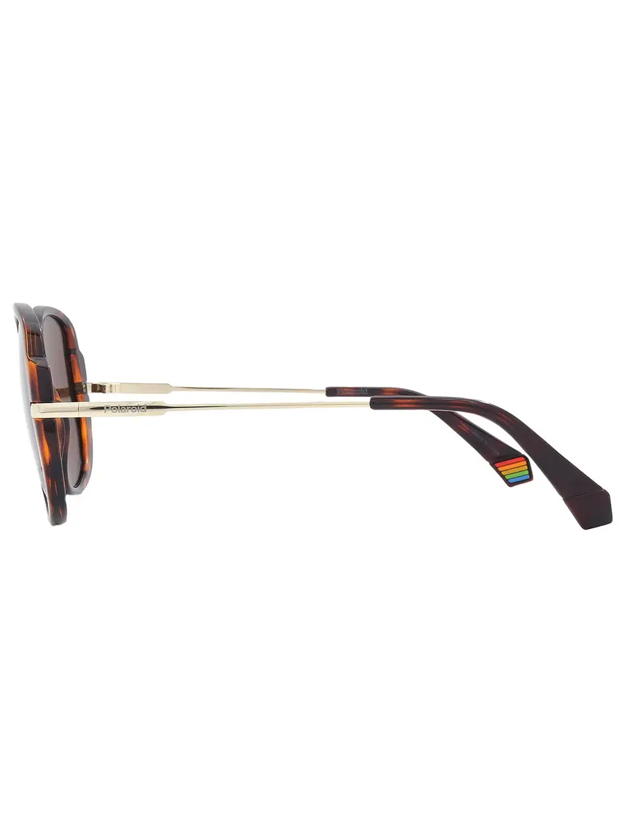 Женские солнцезащитные очки Polaroid Bronze Butterfly PLD 6181/S 0086/SP 53 — изображение 5 из 5, хавана
