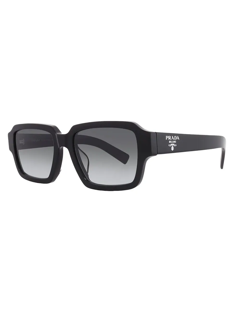 Серые градиентные квадратные женские солнцезащитные очки Prada PR 02ZS 1AB06T 52 — изображение 2 из 5, серый