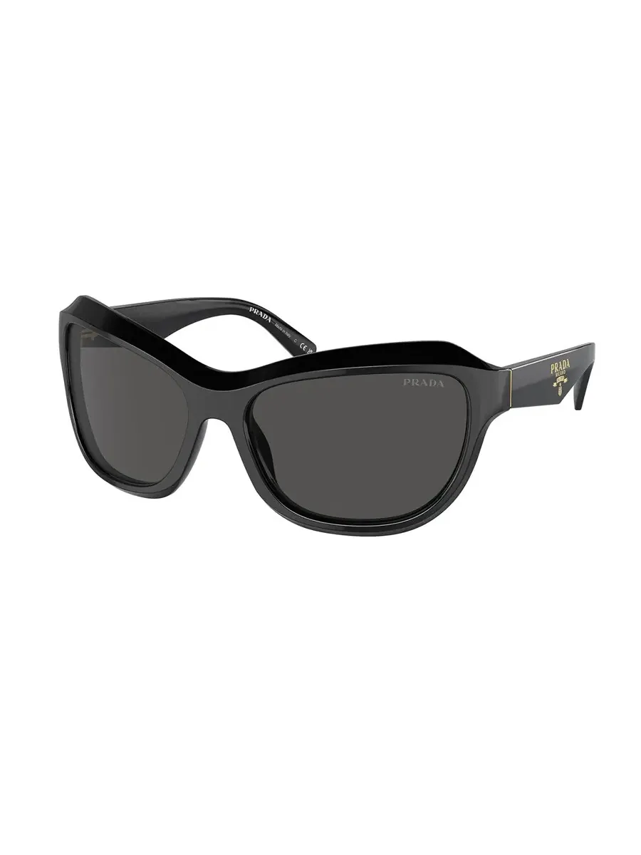 Женские солнцезащитные очки Prada темно-серого цвета с бабочками PR A27S 16K5S0 62