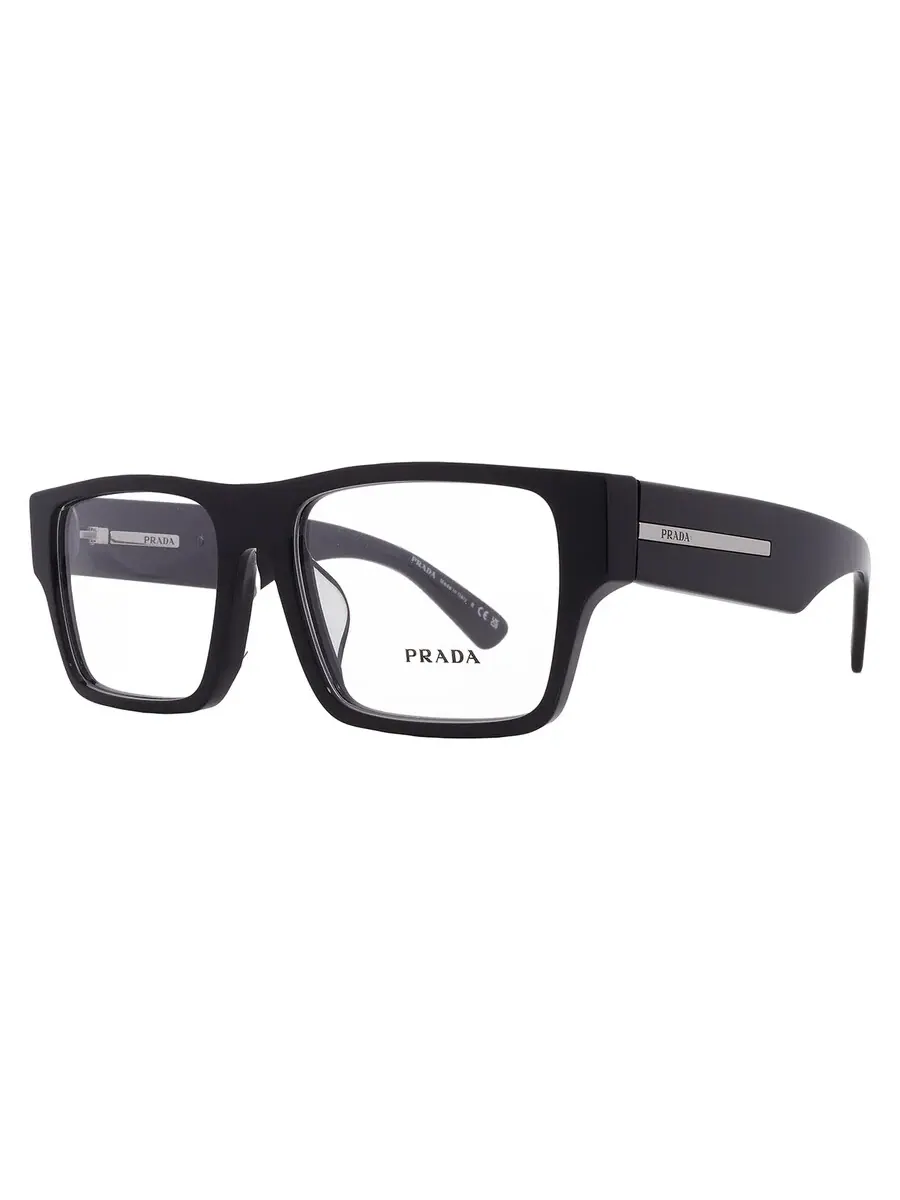 Мужские очки Prada Demo Square PR A08VF 16K1O1 55 — изображение 2 из 5, черный
