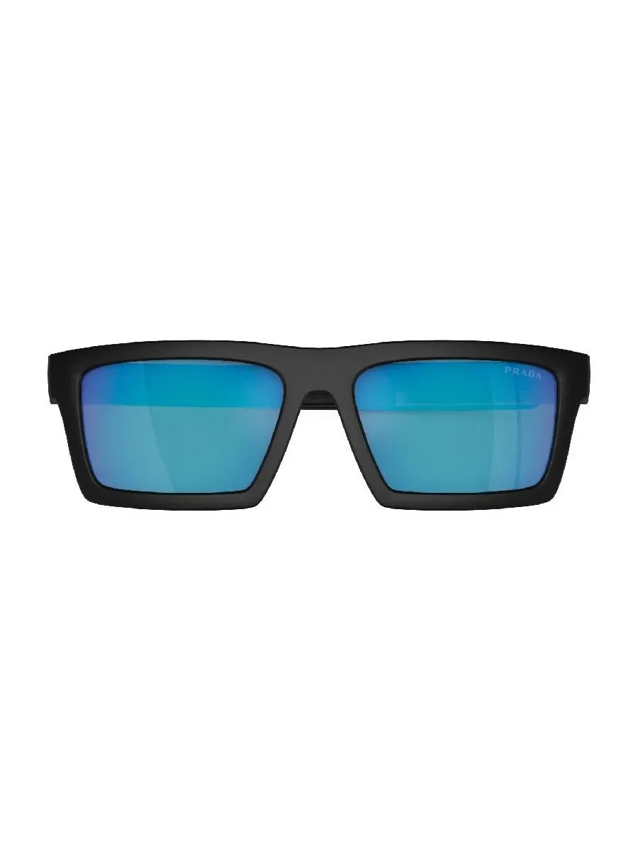 Мужские солнцезащитные очки Prada Linea Rossa Blue Mirror Pilot PS 02ZSU 1BO08R 58