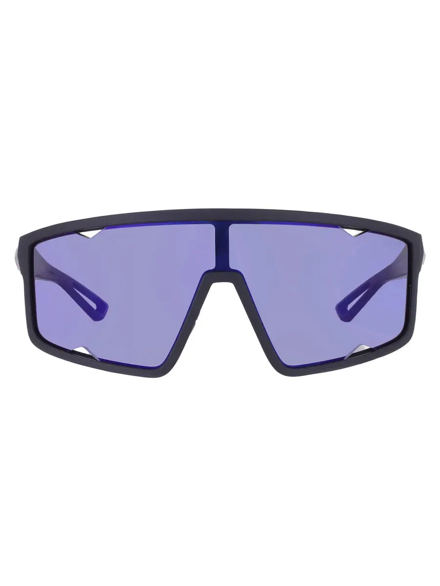 Солнцезащитные очки для мужчин Prada Linea Rossa Dark Blue Mirror Violet Shield PS A03S 1BO10J 41 — черный