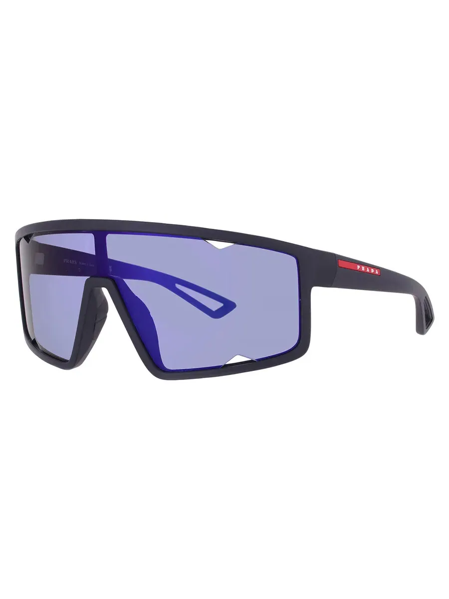 Солнцезащитные очки для мужчин Prada Linea Rossa Dark Blue Mirror Violet Shield PS A03S 1BO10J 41 — изображение 2 из 4