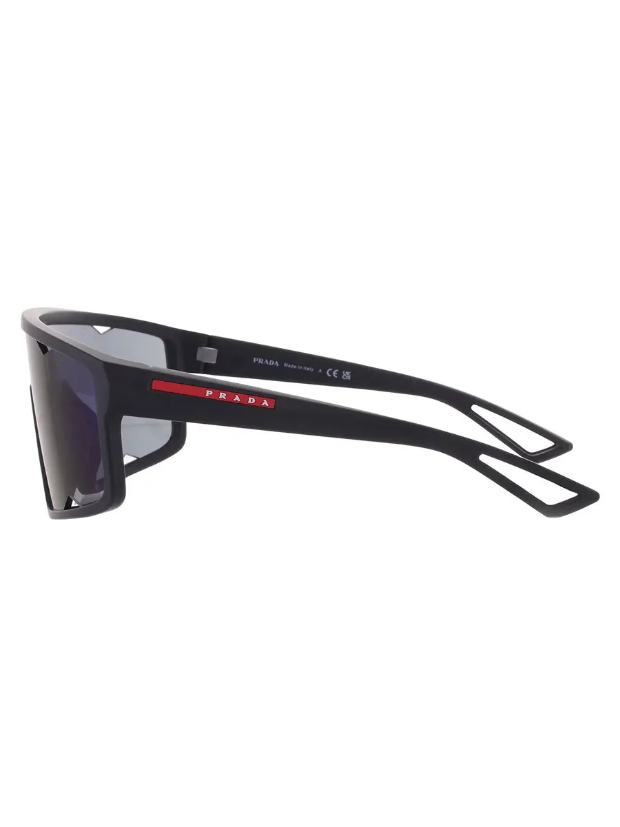 Солнцезащитные очки для мужчин Prada Linea Rossa Dark Blue Mirror Violet Shield PS A03S 1BO10J 41 — изображение 4 из 4
