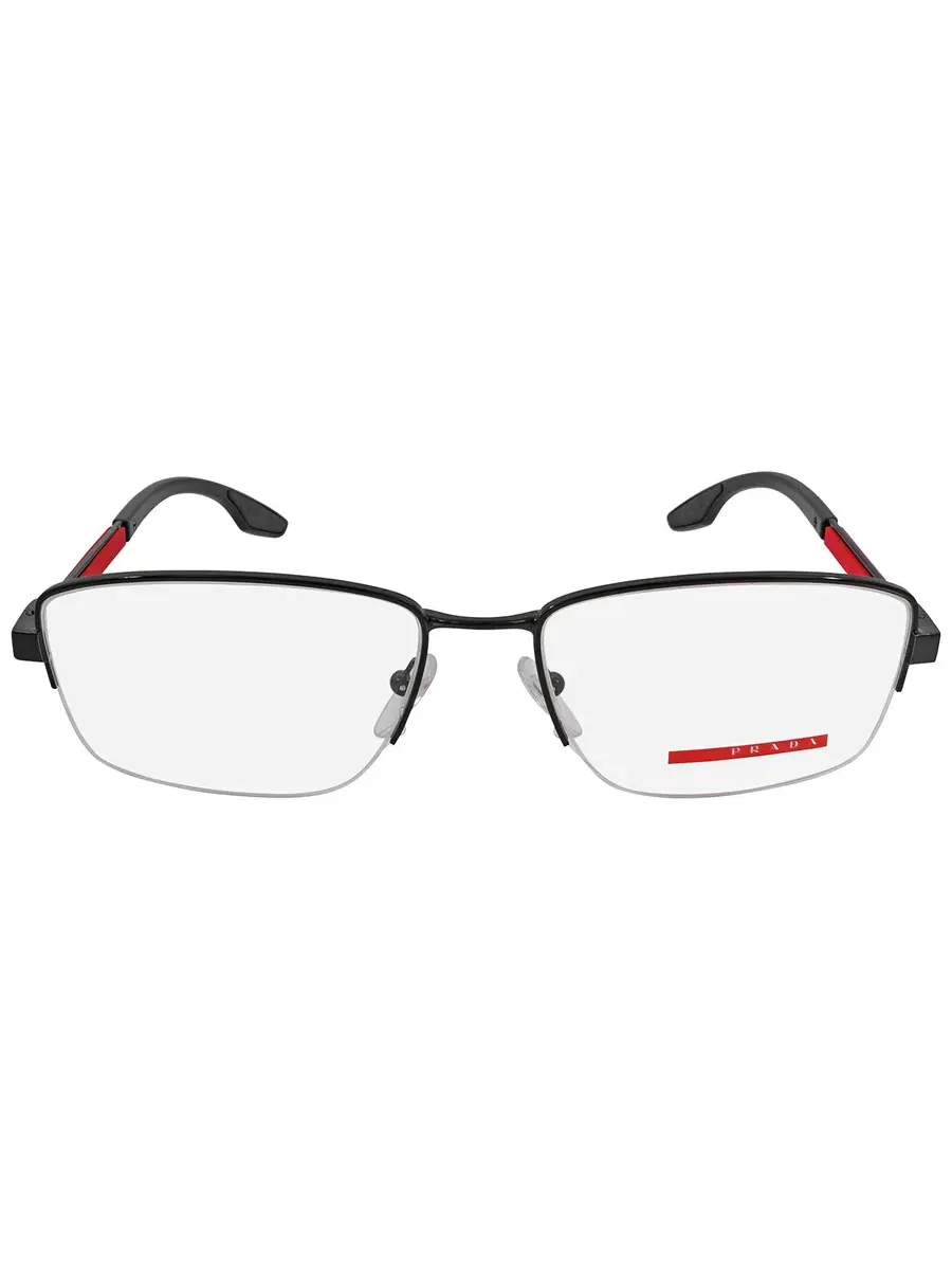 Прямоугольные мужские очки Prada Linea Rossa Demo PS 51OV 1AB1O1 56 — черный