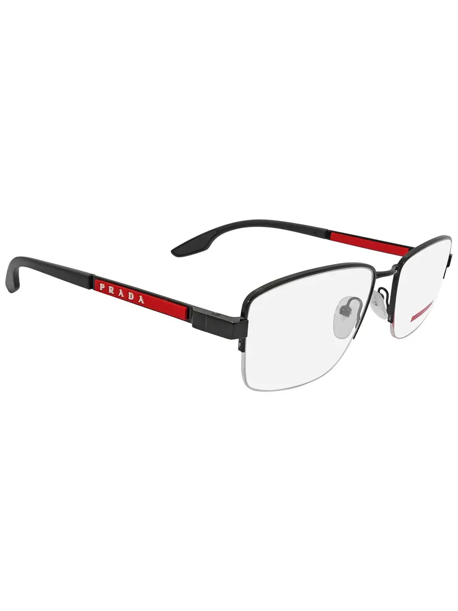 Прямоугольные мужские очки Prada Linea Rossa Demo PS 51OV 1AB1O1 56 — изображение 2 из 3, черный