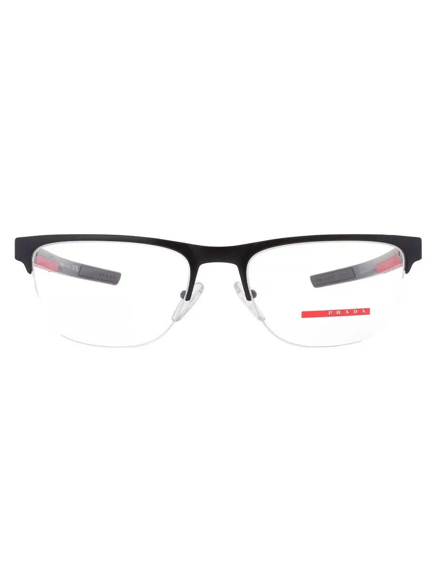 Прямоугольные мужские очки Prada Linea Rossa Demo PS 51QV 1BO1O1 57 — черный