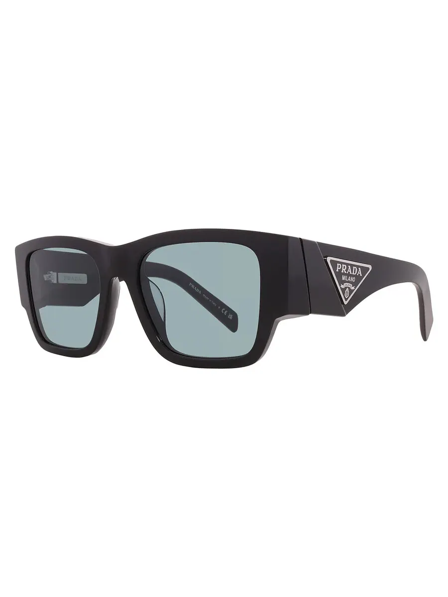 Мужские солнцезащитные очки Prada Petrol Green Square PR 10ZSF 16K40K 55 — изображение 2 из 5, черный