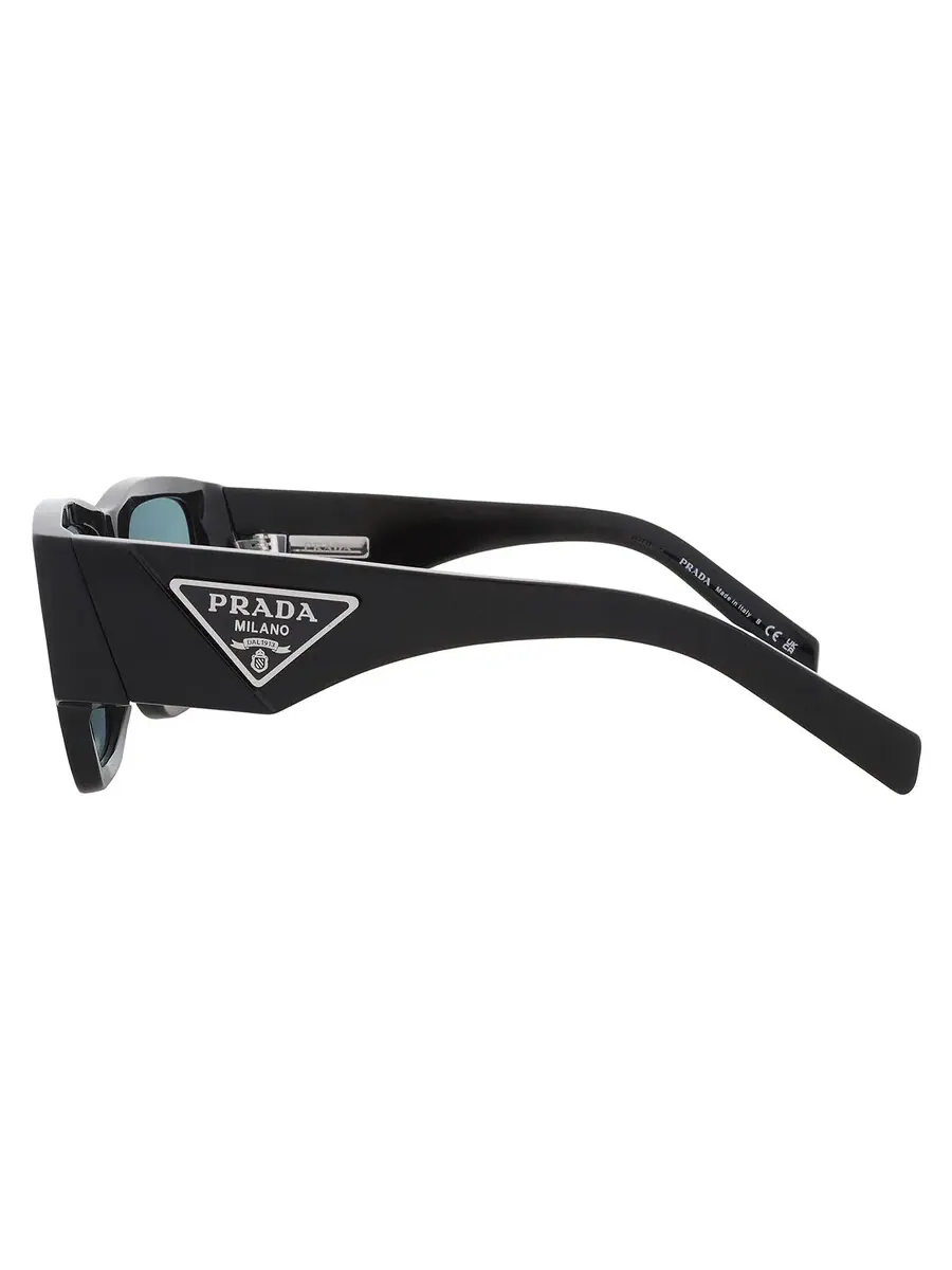 Мужские солнцезащитные очки Prada Petrol Green Square PR 10ZSF 16K40K 55 — изображение 4 из 5, черный