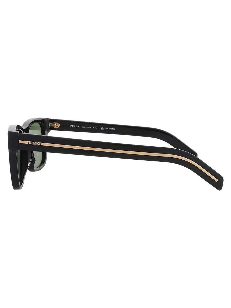 Мужские солнцезащитные очки Prada Polarized Green Square PR A17SF 16K20G 55 — изображение 4 из 5, черный