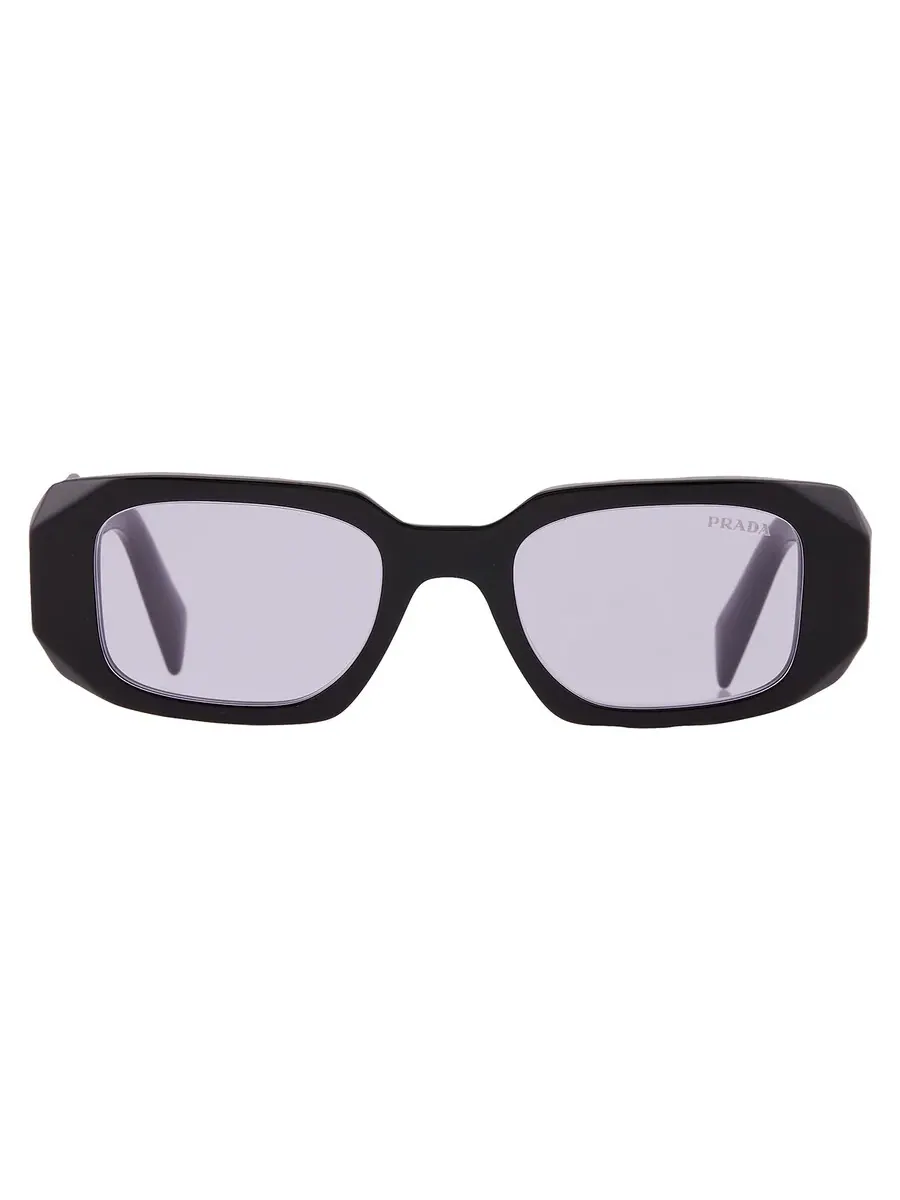 Женские прямоугольные солнцезащитные очки Prada фиолетового цвета PR 17WS 16K40J 49