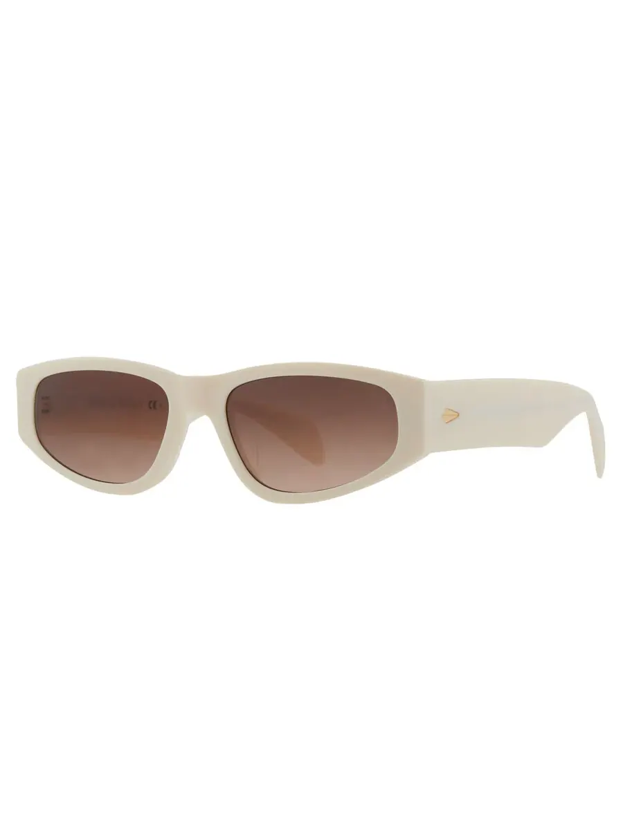 Женские солнцезащитные очки Rag and Bone Brown Cat Eye RNB1047/G/S 02MB/HA 55, крем — изображение 2 из 5, бежевый