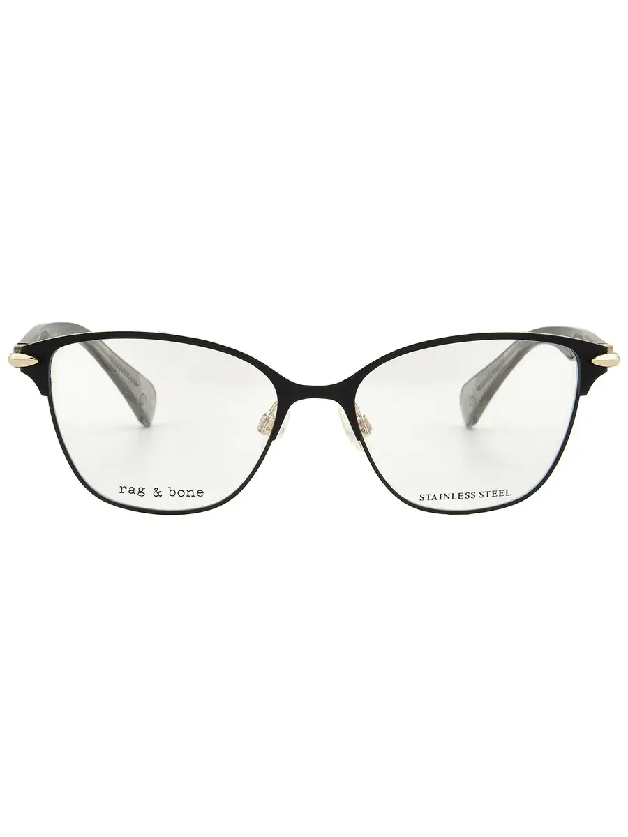 Очки для женщин Rag and Bone Demo Butterfly RNB3049 0807 52 — черный