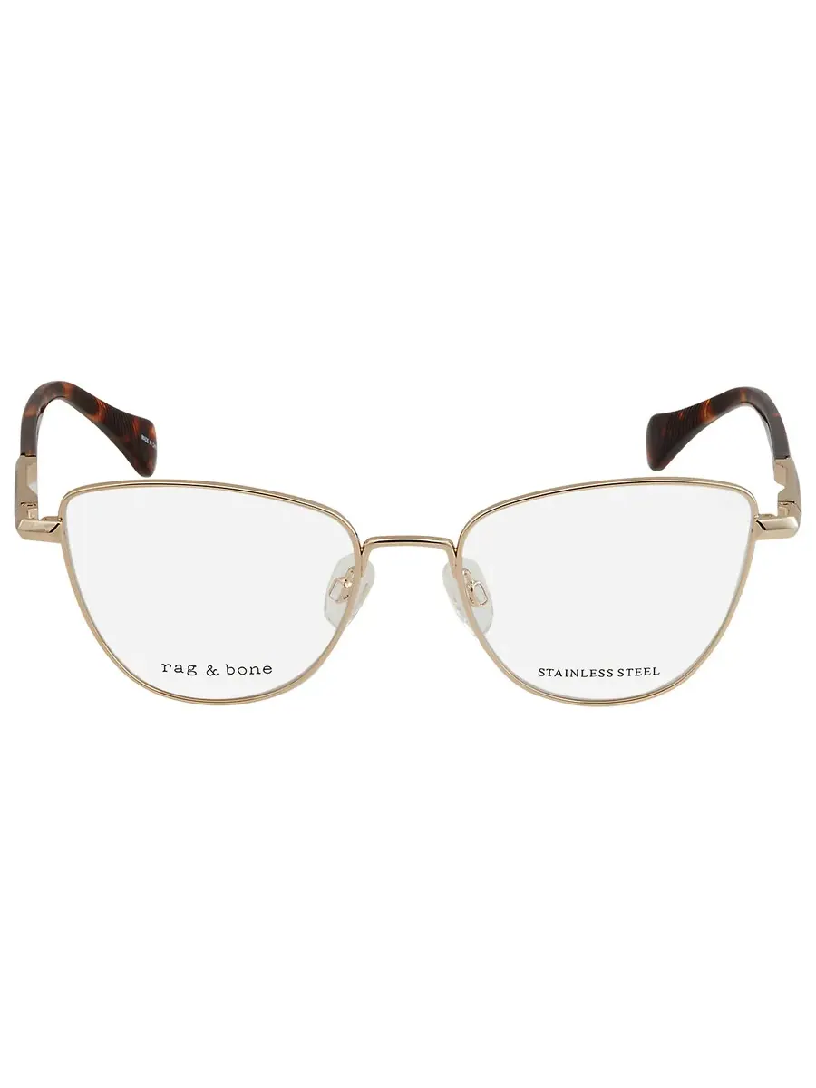Демонстрационные женские очки Rag and Bone Cat Eye RNB3037 03YG 51 — золотистый