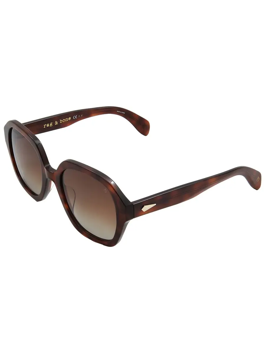 Женские солнцезащитные очки Rag & Bone Brown Gradient Square RNB1063/S 0086/LA 53 Rag And Bone — изображение 4 из 5