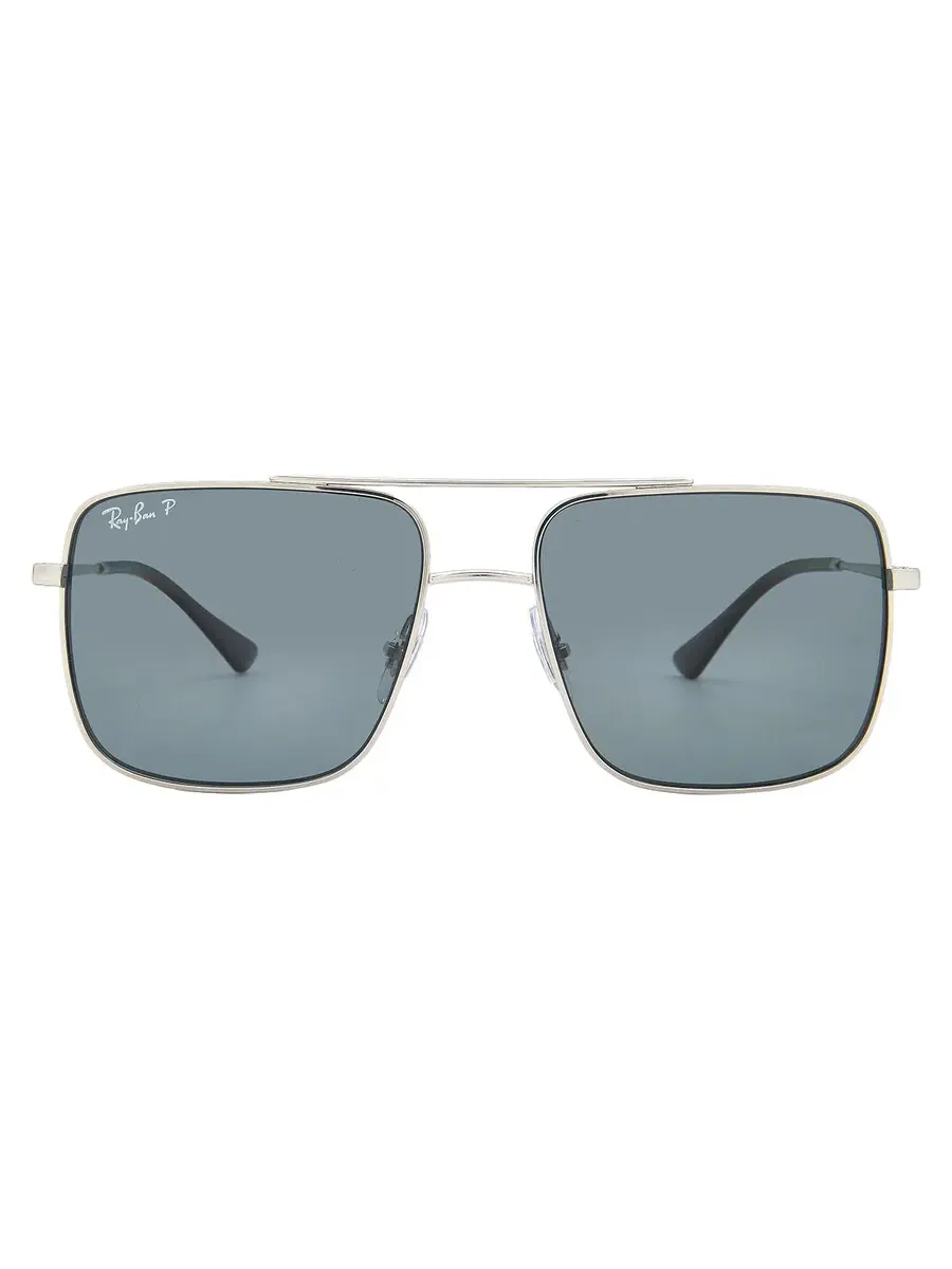 Солнцезащитные очки Ray Ban Ari Поляризованные Темно-серые Квадратные Унисекс RB3758 003/81 54 Ray-Ban