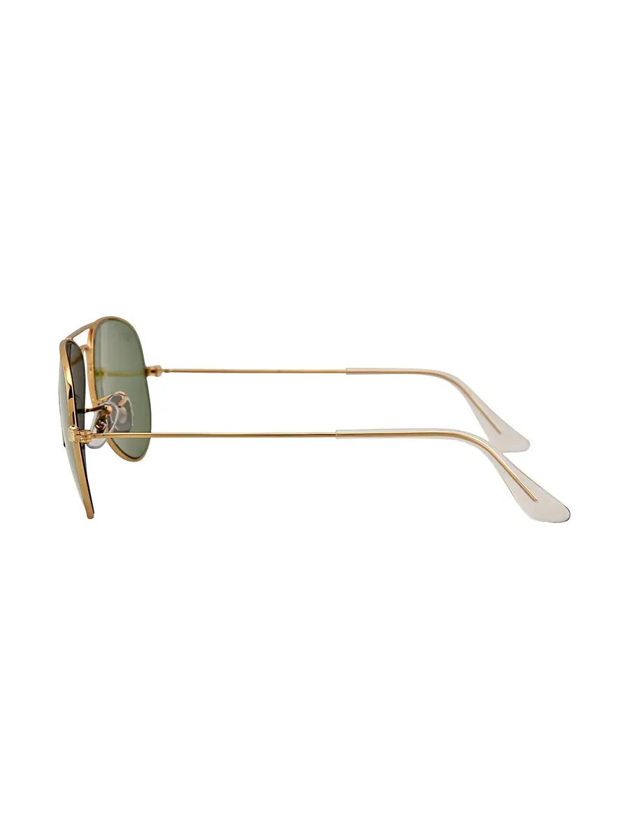 Солнцезащитные очки Ray Ban Aviator Classic Green унисекс RB3025 W3234 55 Ray-Ban — изображение 2 из 4, зеленый