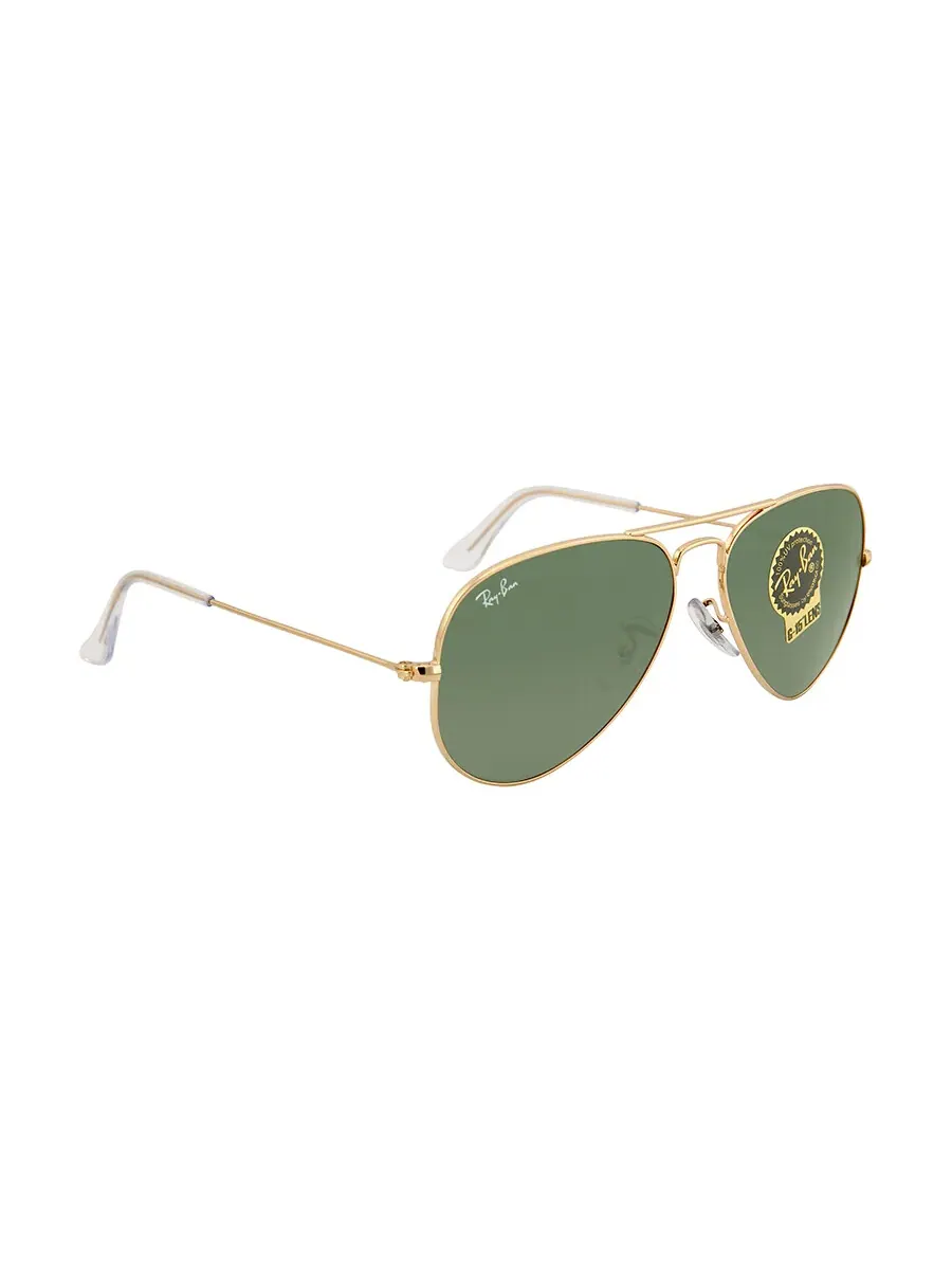 Солнцезащитные очки Ray Ban Aviator Classic Green унисекс RB3025 W3234 55 Ray-Ban — изображение 3 из 4, зеленый