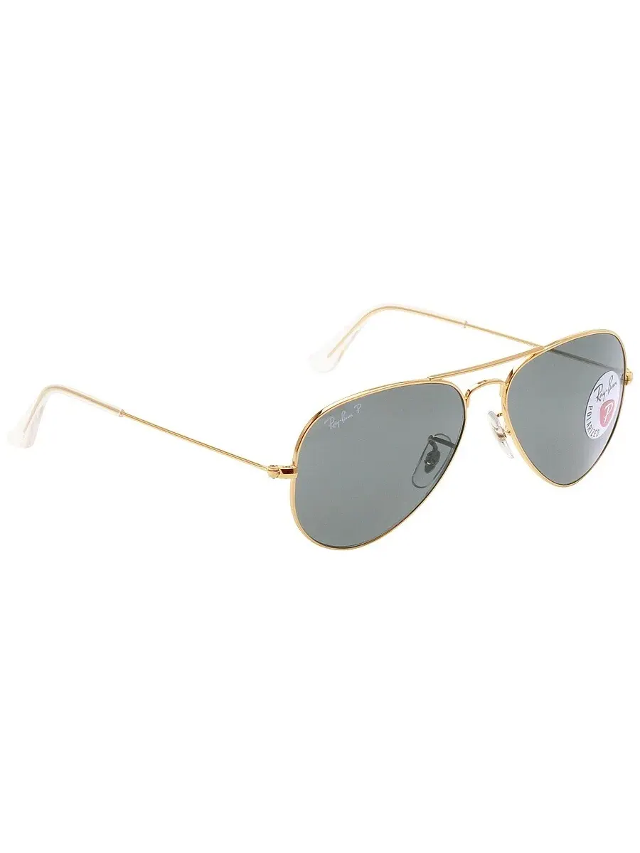 Солнцезащитные очки Ray-Ban Aviator Classic Polarized Green Classic G-15 унисекс RB3025 001/58 55 — изображение 3 из 5