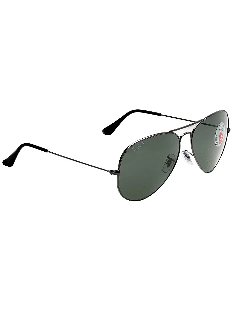 Солнцезащитные очки Ray-Ban Aviator Classic Polarized Green Classic G-15 унисекс RB3025 004/58 62 — изображение 3 из 5